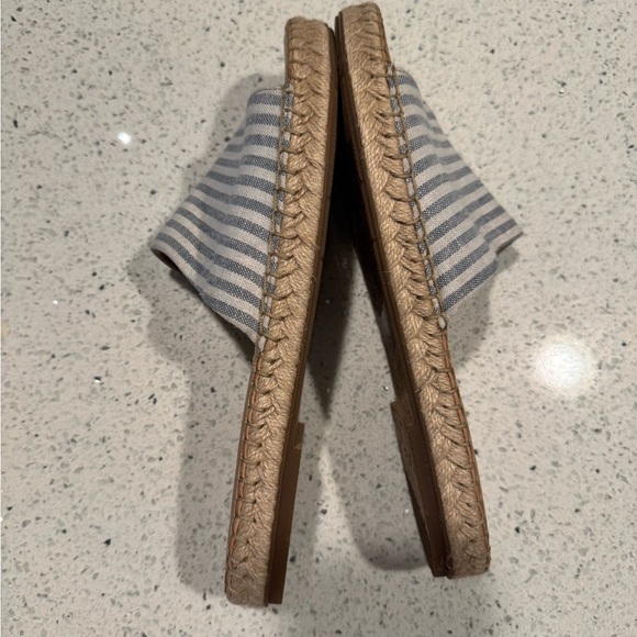 Børn San Benito Blue Striped Slide Sandals Espadrilles - Picture 3 of 7